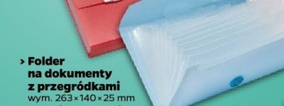 Folder na dokumenty z przegródkami  promocja w Netto