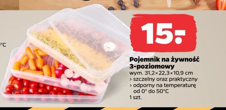 Pojemnik 3 poziomowy promocja w Netto
