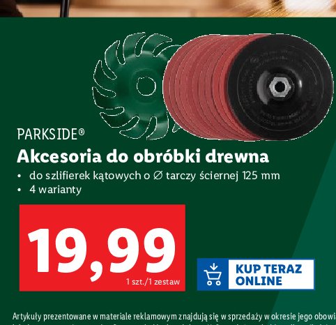 Akcesoria do szlifierki Parkside promocja w Lidl