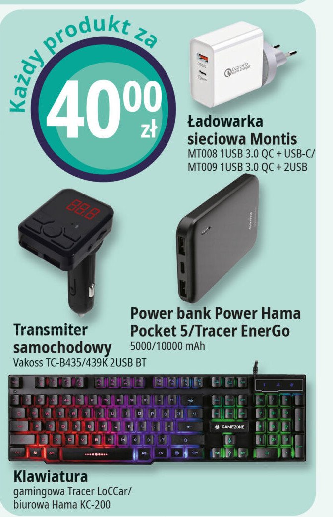 Powerbank 10000mah czarny Hama promocja w Leclerc