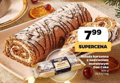 Rolada korzenna z nadzieniem morelowym Dan Cake promocja w Netto
