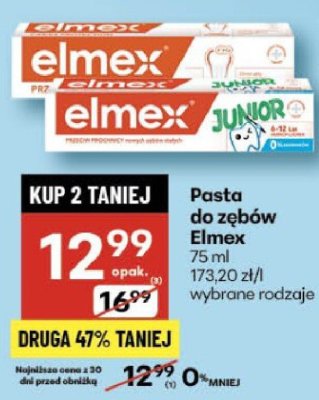 Pasta do zębów Elmex, wybrane rodzaje promocja w Delikatesy Centrum