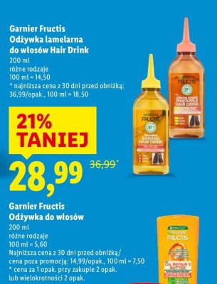 Odżywka Garnier Fructis Odżywka do włosów promocja w Lidl
