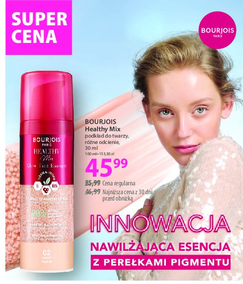 Esencja do twarzy 02 light clair Bourjois healthy mix promocja w Hebe