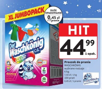 Proszek do prania Waschkönig Color promocja w Intermarche