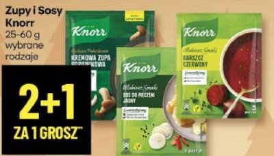 Zupy i Sosy Knorr wybrane rodzaje promocja w Delikatesy Centrum