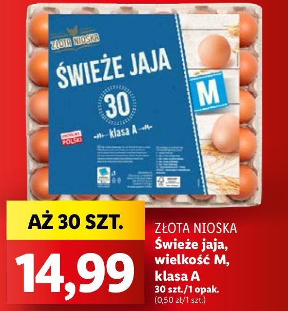 Jaja świeże kl. m Złota nioska promocja