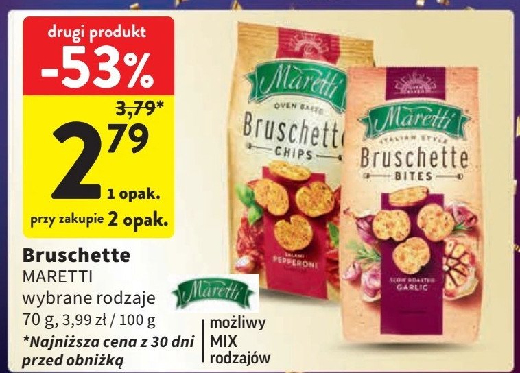 Bruschetta salami pepperoni Maretti bruschette promocja