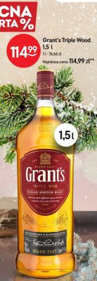 Whisky Grant's Triple Wood 1,5l promocja w Żabka