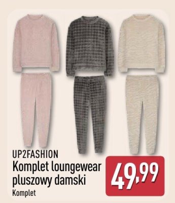 Komplet loungewear pluszowy damski  promocja w Aldi