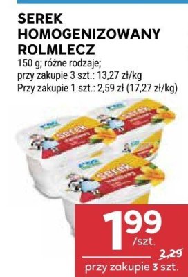 Serek homogenizowany Rolmlecz promocja w Stokrotka