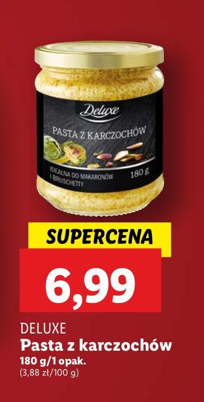 Pasta z karczochów Deluxe promocja