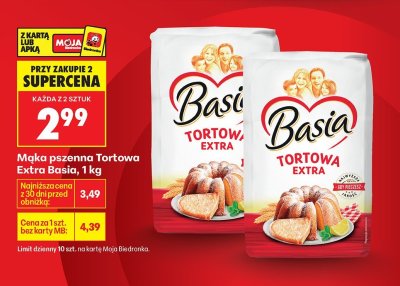 Mąka pszenna Tortowa Extra Basia promocja w Biedronka