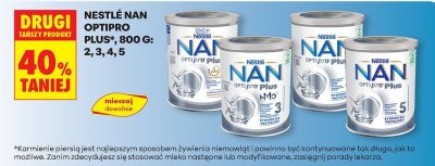 Mleko NAN Optipro Plus 2, 3, 4, 5 promocja w Biedronka