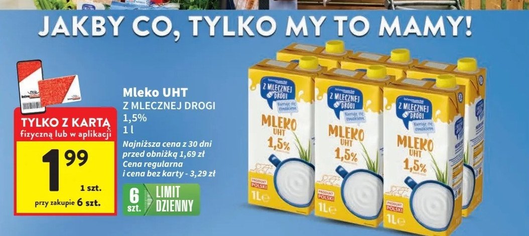 Mleko 1.5 % Z mlecznej drogi promocja