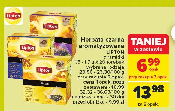 Herbata ekspresowa Lipton russian earl grey promocja w Carrefour