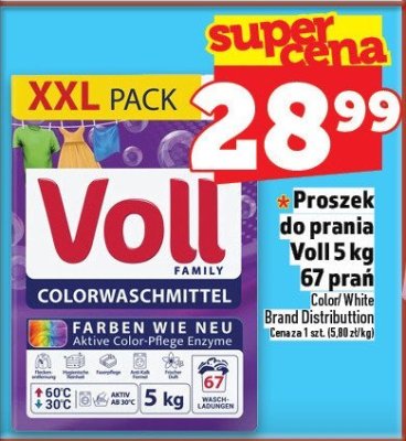 Proszek do prania Voll 5 kg 67 prań promocja w TOPAZ