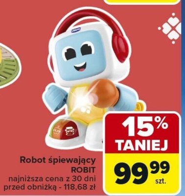 Robot śpiewający ROBIT Chicco promocja w Carrefour