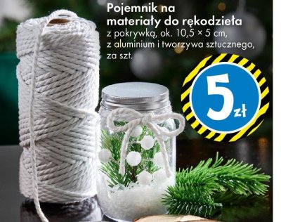 Pojemnik na materiały do rękodziela z pokrywką ok. 10,5 × 5 cm z aluminium i tworzywa sztucznego promocja w Tedi