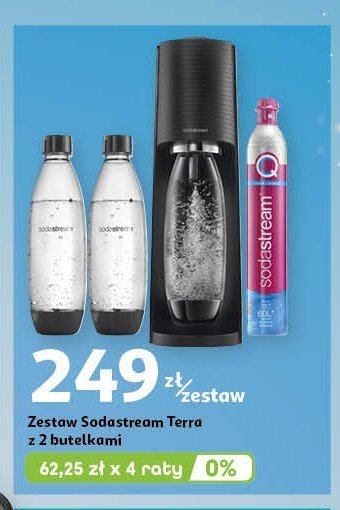 Urządzenie terra black + 2 butelki + nabój Sodastream promocja