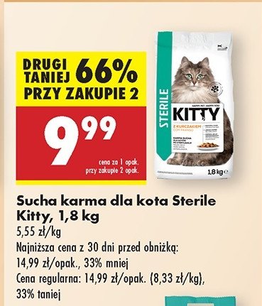 Karma dla kota sterile Kitty promocja w Biedronka