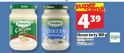 Chrzan tarty Develey 180 g ostry/śmietankowy promocja w TOPAZ