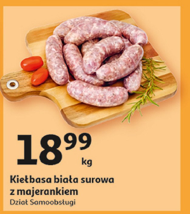 Kiełbasa biała surowa z majerankiem promocja