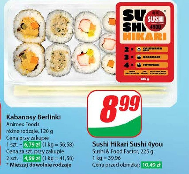 Sushi hikari Sushi 4you promocja