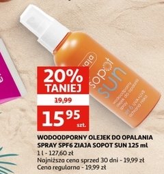 Olejek do opalania w sprayu spf6 Ziaja sopot sun promocja