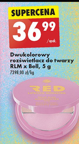 Rozświetlacz do twarzy dwukolorowy Rlm x bell promocja