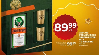 Likier zestaw Premium Pack Jägermeister 0,7 L + 2 kieliszki promocja w Duży Ben