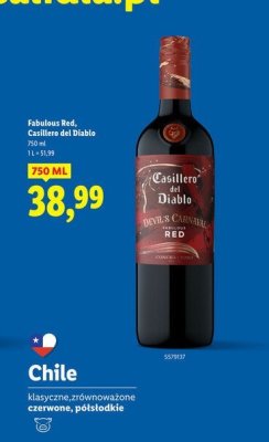 Wino Fabulous Red czerwone, półsłodkie promocja w Lidl