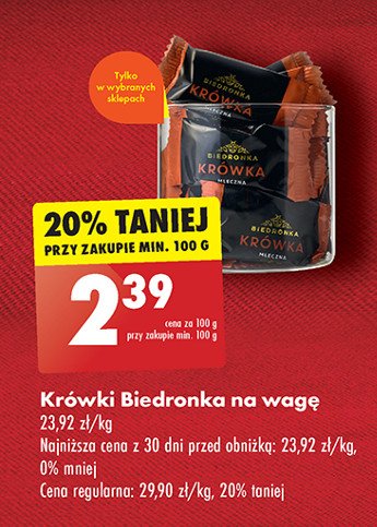 Krówka mleczna Biedronka promocja