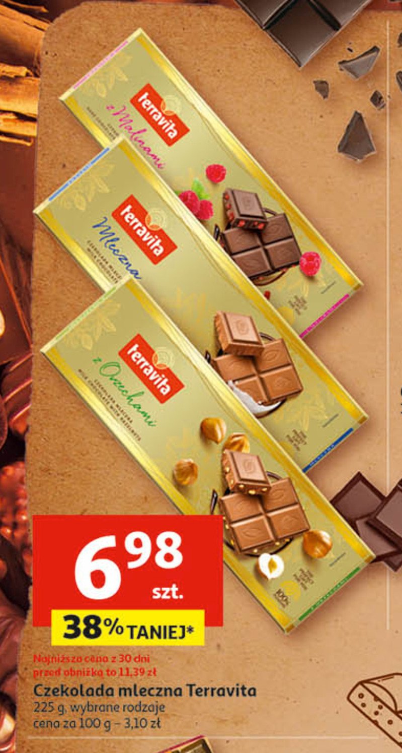 Czekolada z malinami Terravita promocja