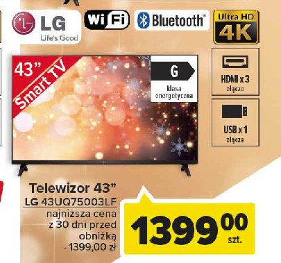 Telewizor 43" 43up75003lf promocja