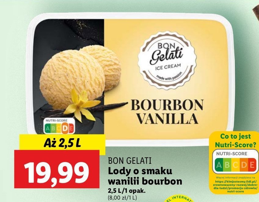 Lody bourbon vanilla BON GELATI promocja