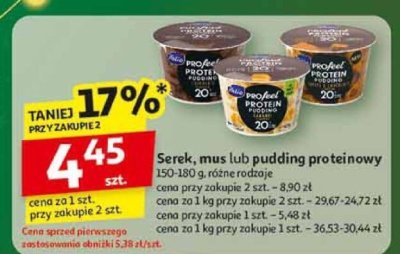 Serek, mus lub pudding proteinowy 150-180 g, różne rodzaje promocja w Auchan