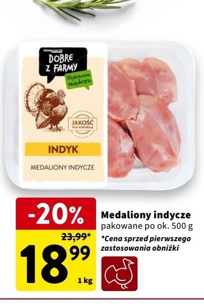 Medaliony z indyka Intermarche dobre z farmy promocja