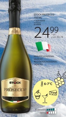 Wino STOCK PROSECCO 750 ML promocja w Selgros