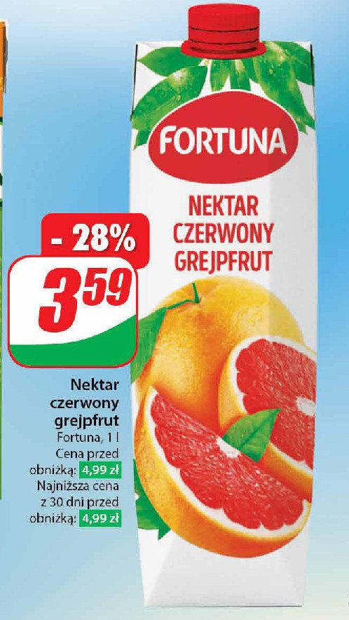 Nektar czerwony grejpfrut Fortuna promocja