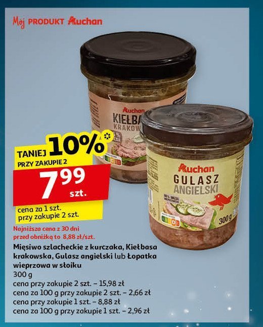 Kiełbasa krakowska Auchan promocja w Auchan