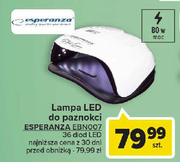 Lampa uv do paznokci ebn007 Esperanza promocja