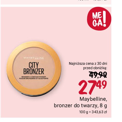 Bronzer nr 150 Maybelline city bronzer promocja