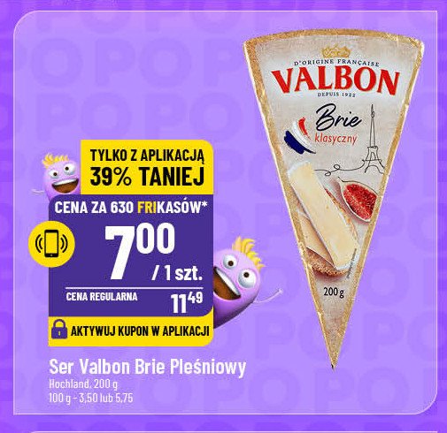 Ser brie oryginalny Valbon promocja w POLOmarket