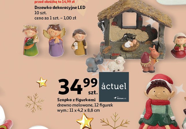 Szopka z figurkami Actuel promocja w Auchan