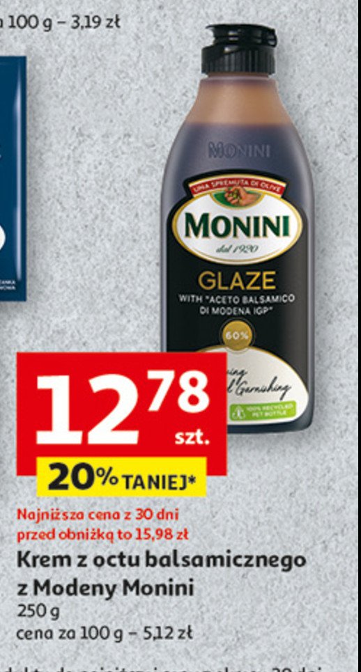 Krem z octu balsamicznego z modeny Monini glaze promocja w Auchan