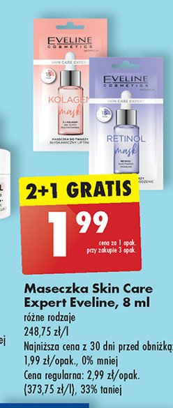 Maseczka retinol Eveline cosmetics promocja