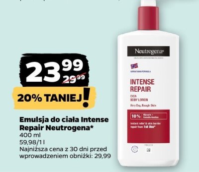 Emulsja do ciała Intense Repair Neutrogena promocja w Netto