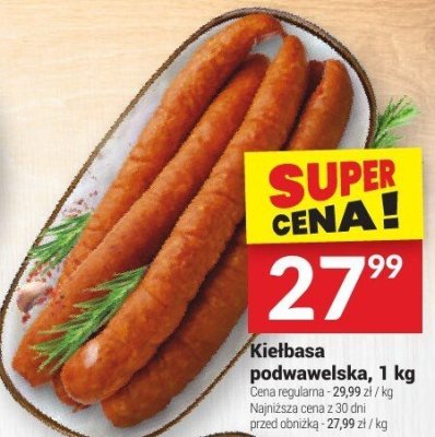 Kiełbasa podwawalska, 1 kg promocja w Twój Market