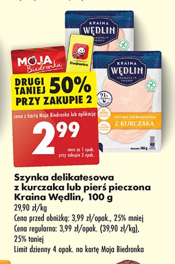 Pierś pieczona z kurczaka Kraina wędlin promocja